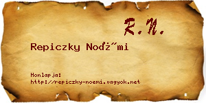 Repiczky Noémi névjegykártya