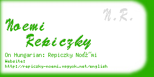 noemi repiczky business card